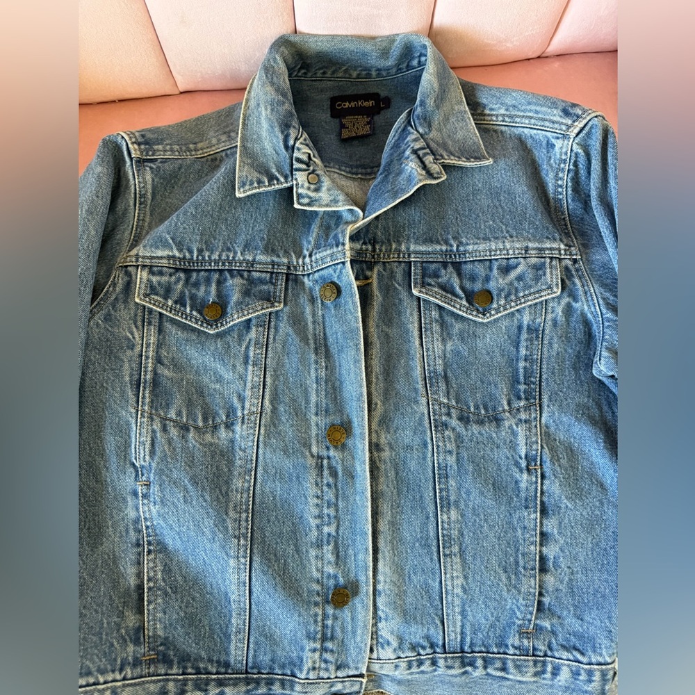 Vintage Calvin Klein Unisex Denim Jacket. Circa 80’s-90’s. Size Large